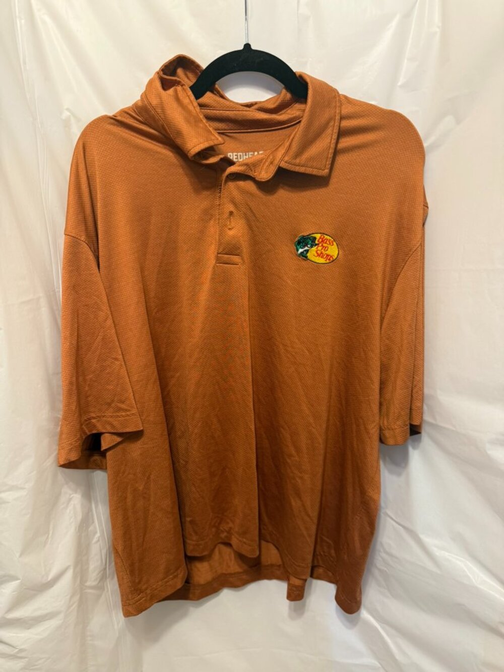 RedHead Bass Pro Shops Orange Polo Shirt Mens 2XL